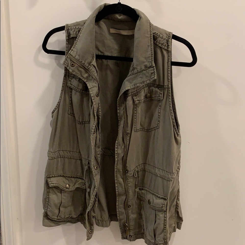 Olive Green Tencel Vest